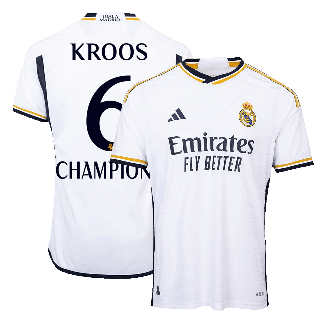 Tricouri Fotbal Real Madrid KROOS #6 Acasă 2023/24 Authentic - CHAMPIONS