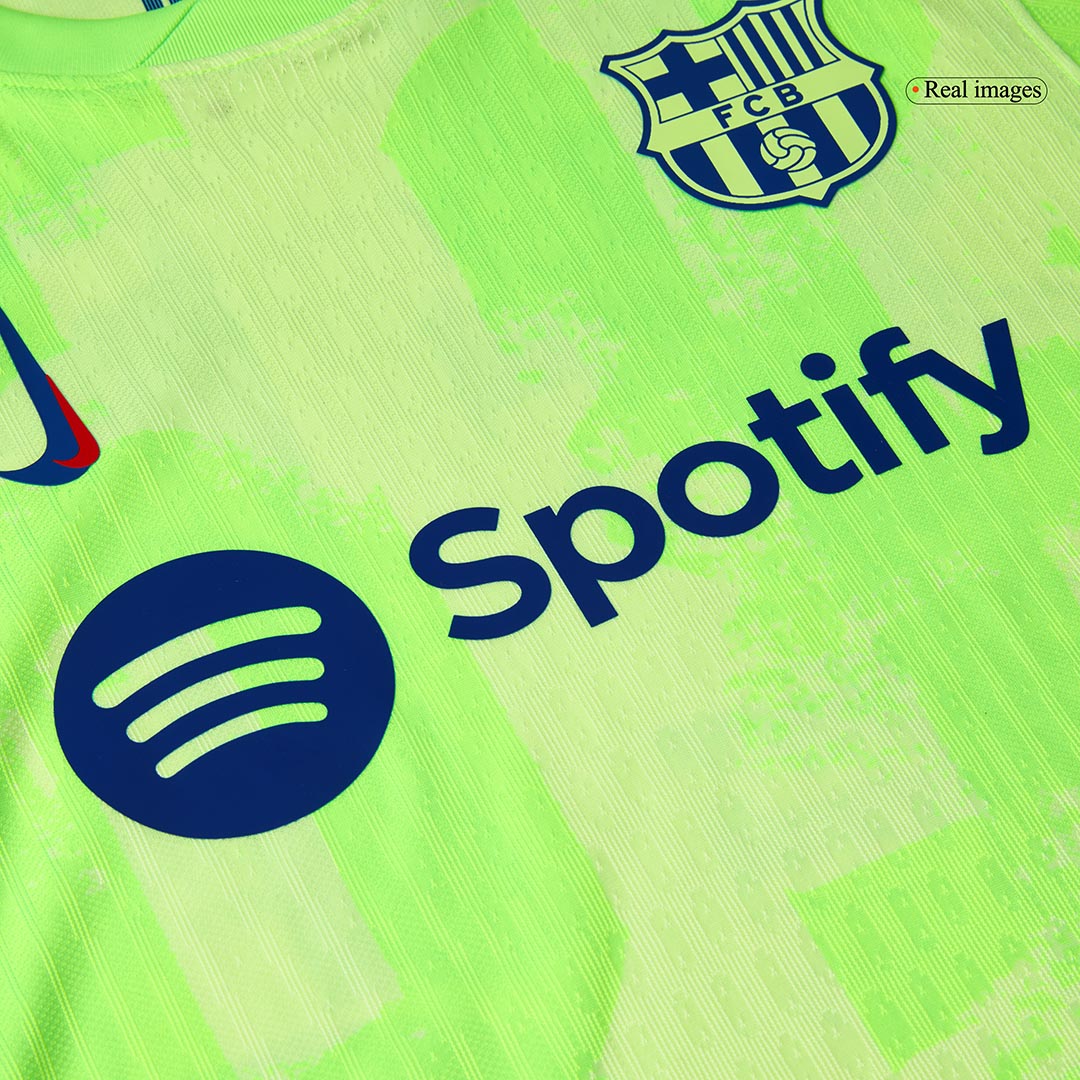 Tricouri Fotbal Barcelona RAPHINHA #11 Treilea 2024/25 Authentic - UCL(Spotify Logo Without Text)