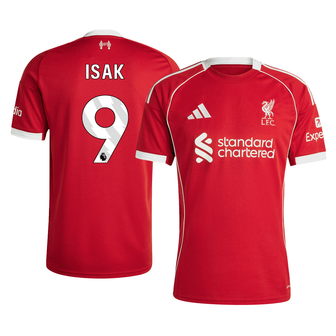 Tricouri Fotbal Liverpool ISAK #9 Acasă 2025/26