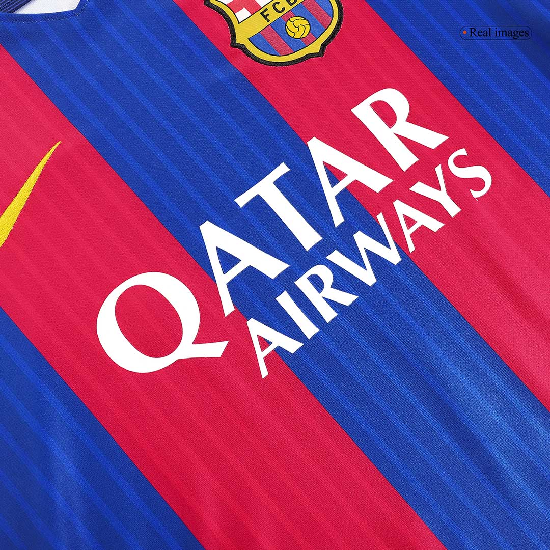 Tricouri Fotbal Vintage Barcelona Acasă 2016/17 (mărime mare)