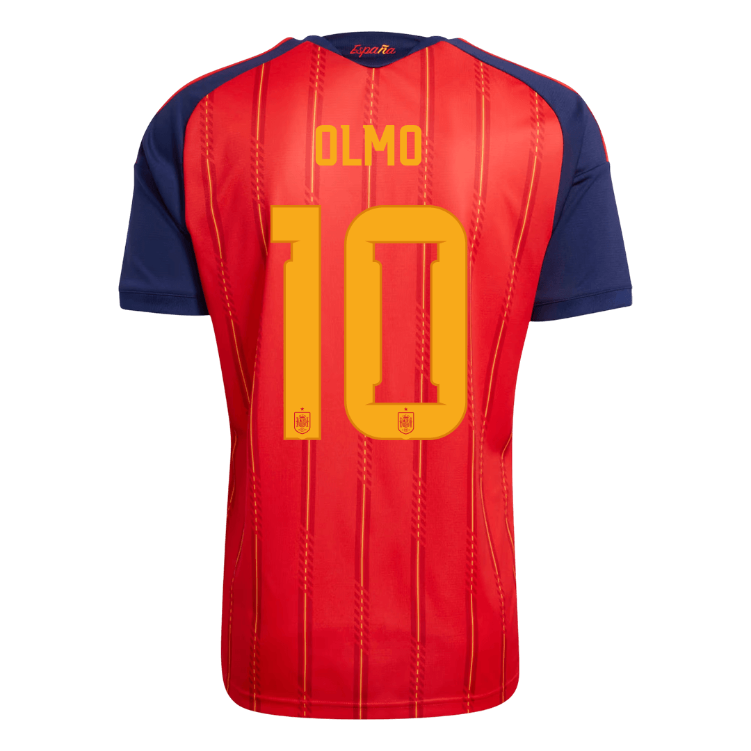 Tricouri Fotbal Spania OLMO #10 Acasă Cupa Mondială 2026 - Premium