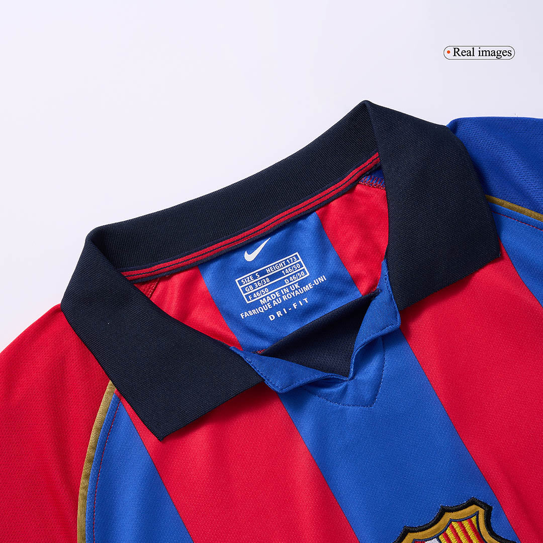 Tricouri Fotbal Vintage Barcelona Acasă 2001/02