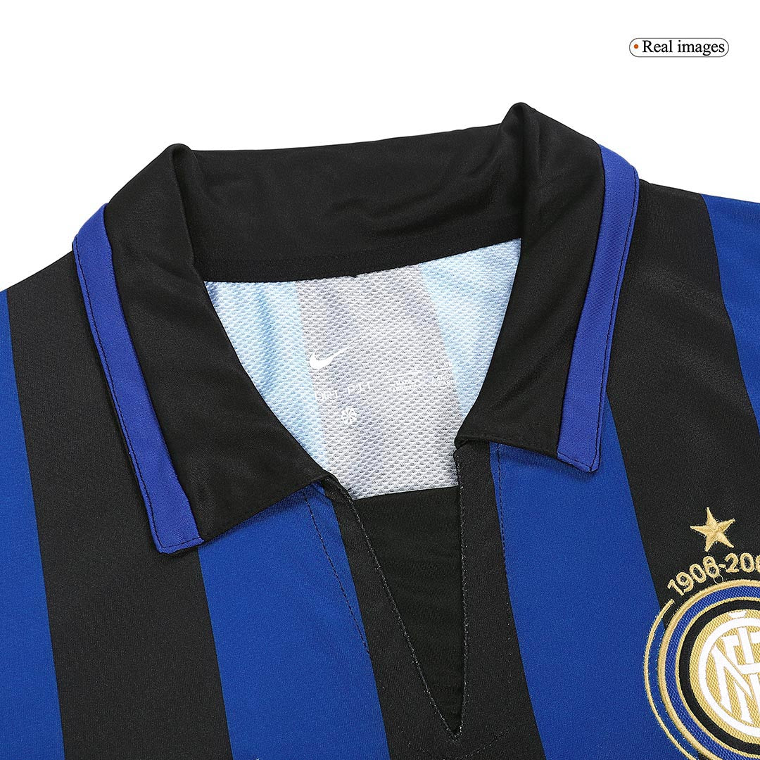 Tricouri Fotbal Vintage Inter Milano Acasă 2007/08 - 100th Anniversary