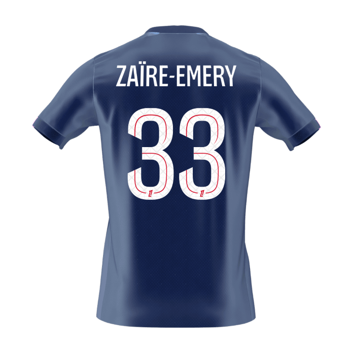 Tricouri Fotbal PSG ZAïRE EMERY #33 Acasă 2025/26 - Premium