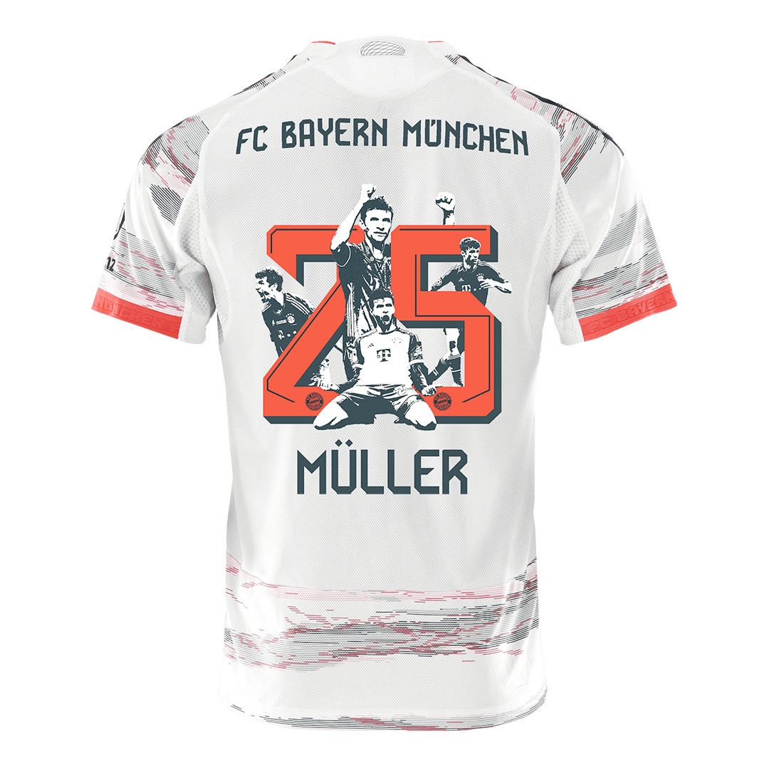 Tricouri Fotbal Bayern Munchen MÜLLER Special #25 Deplasare 2025/26 Authentic