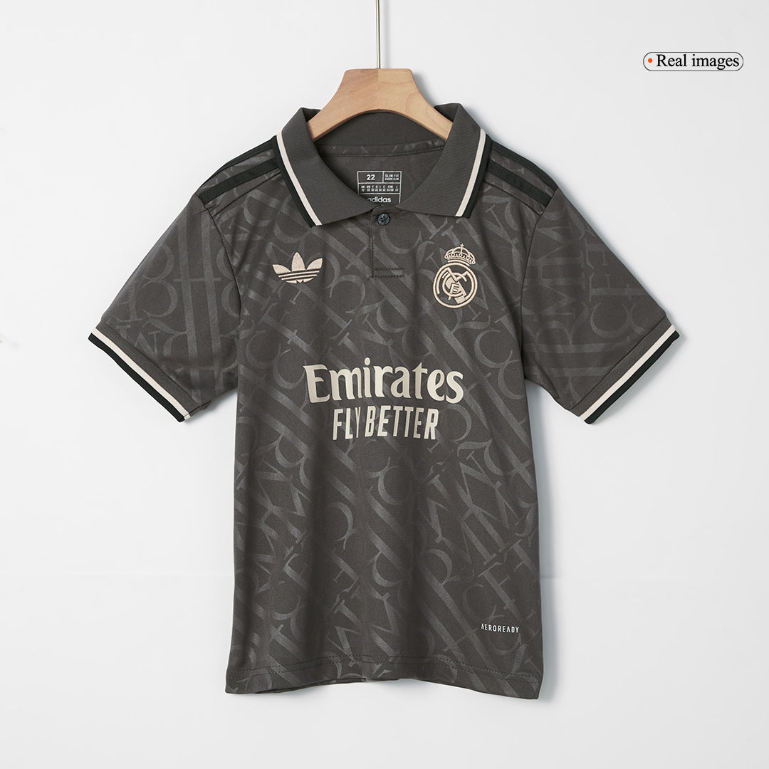 Set Tricouri Fotbal Real Madrid Treilea 2024/25 Pentru Copii.