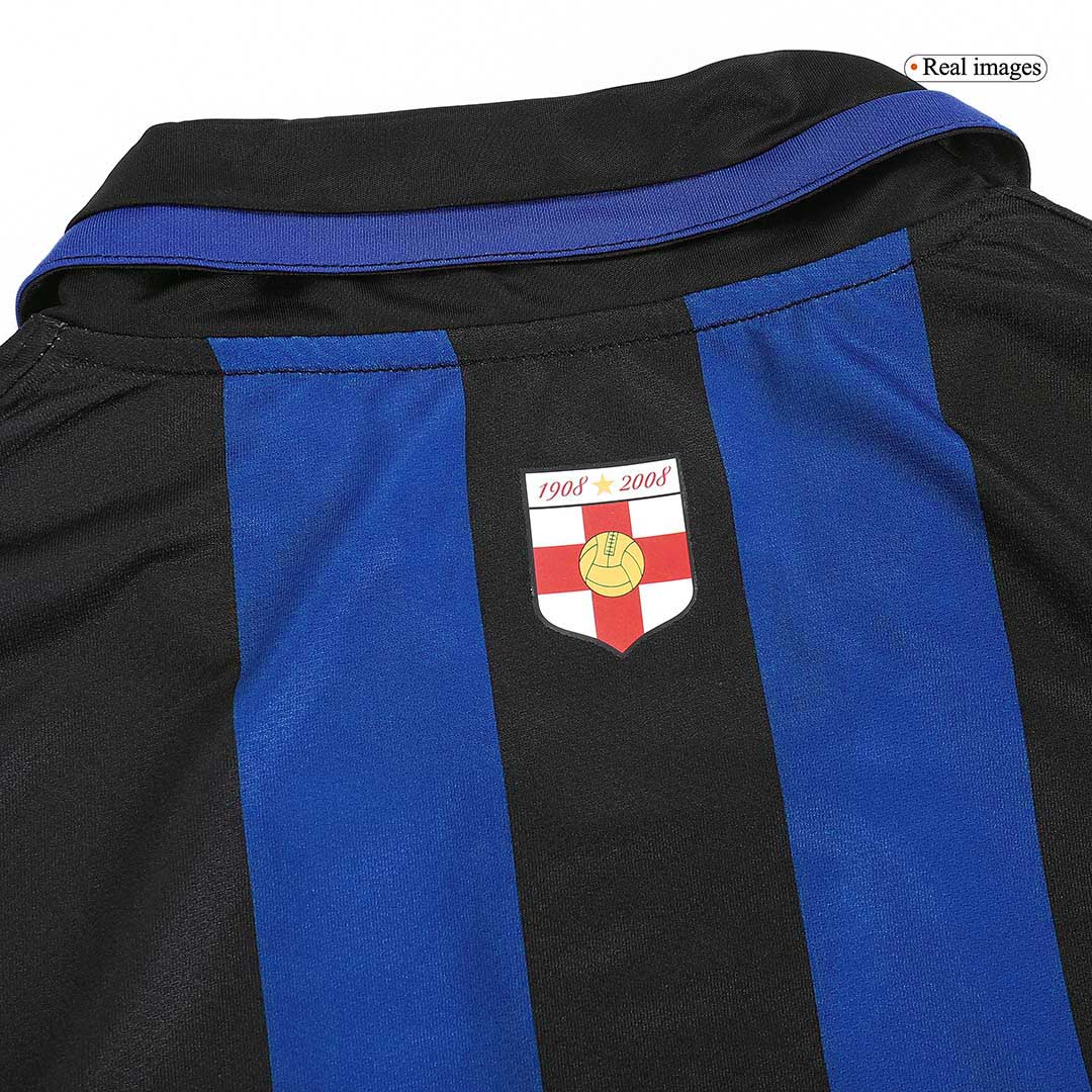 Tricouri Fotbal Vintage Inter Milano Acasă 2007/08 - 100th Anniversary