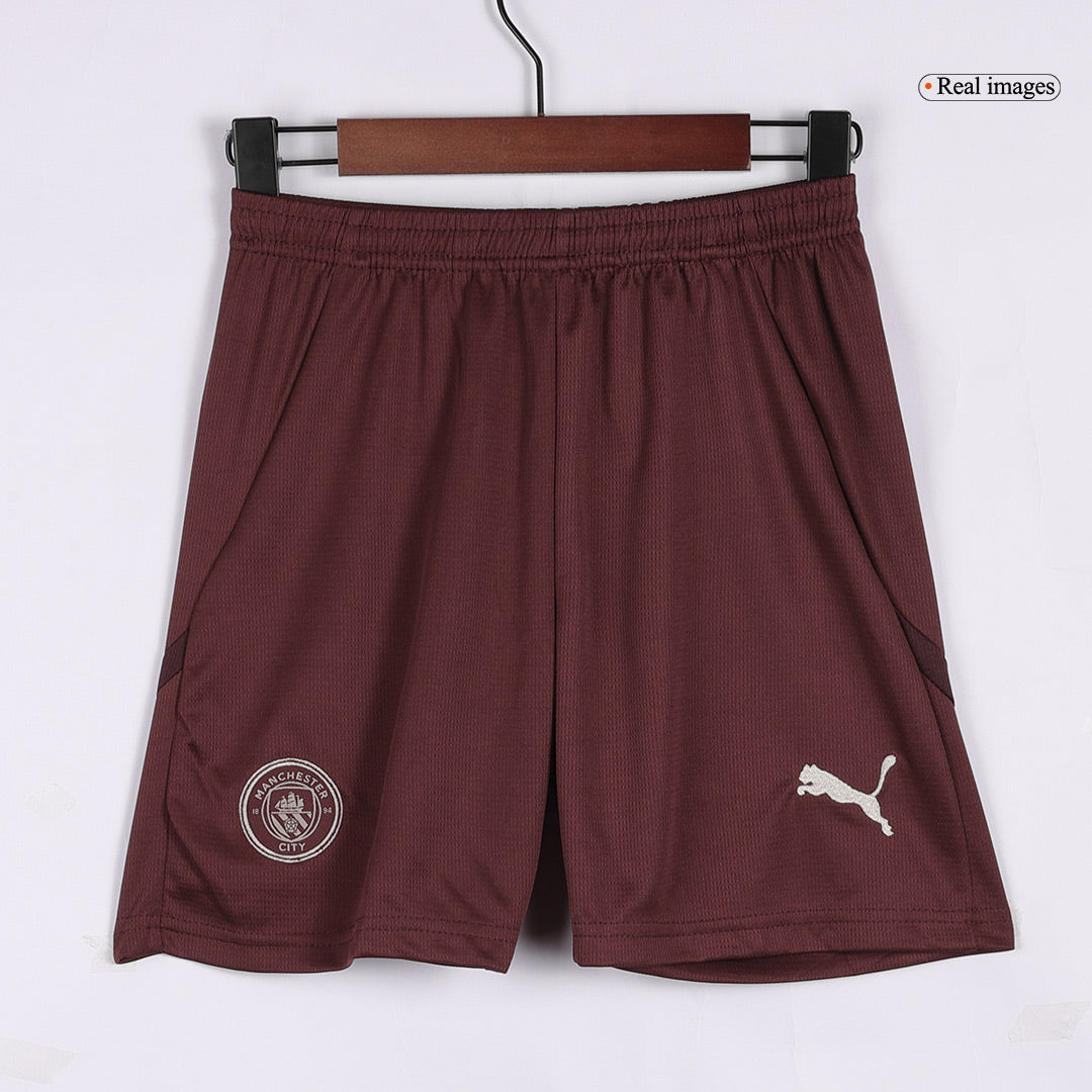 Set Tricouri Fotbal Manchester City Treilea 2024/25 Pentru Copii.