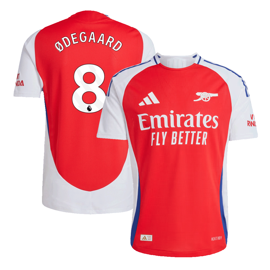 Tricouri Fotbal Arsenal ØDEGAARD #8 Acasă 2024/25 Authentic