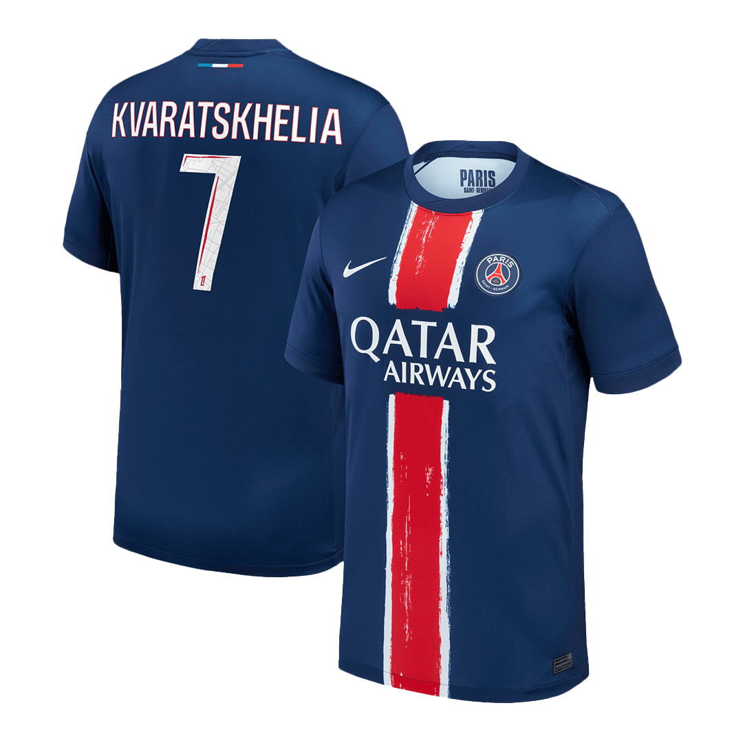 Tricouri Fotbal PSG KVARATSKHELIA #7 Acasă 2024/25