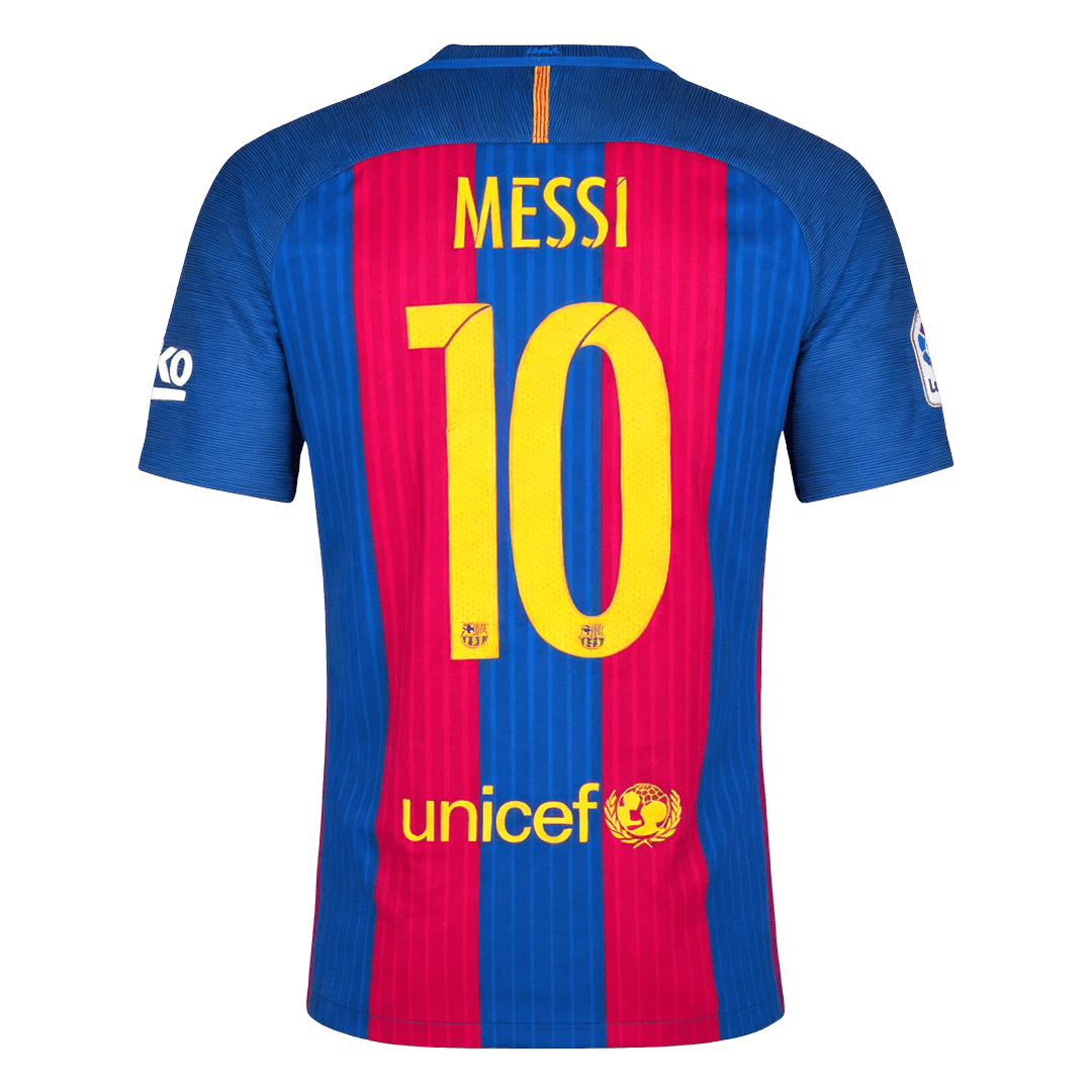Tricouri Fotbal Vintage Barcelona MESSI #10 Acasă 2016/17
