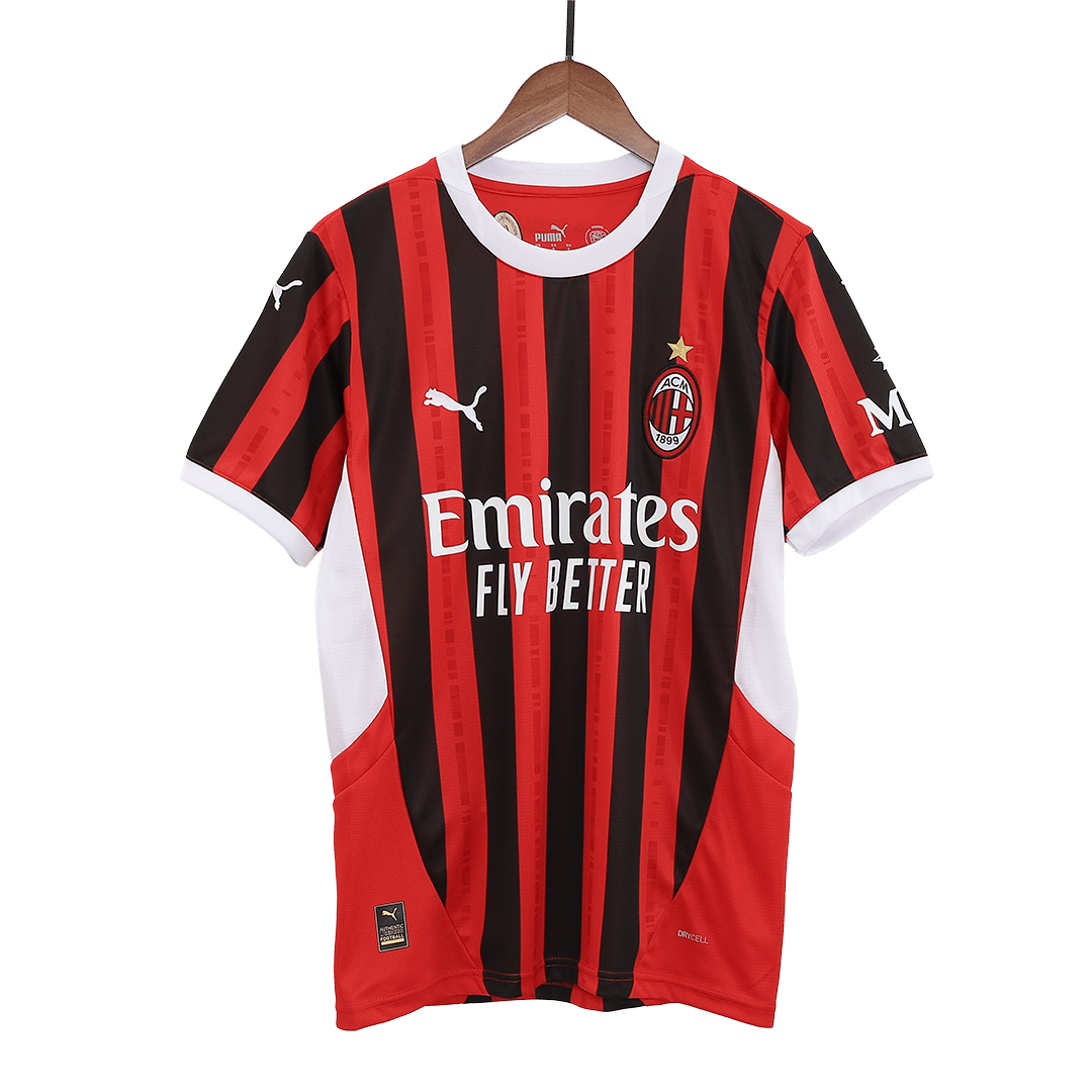Tricouri Fotbal AC Milan Acasă 2024/25 (mărime mare)