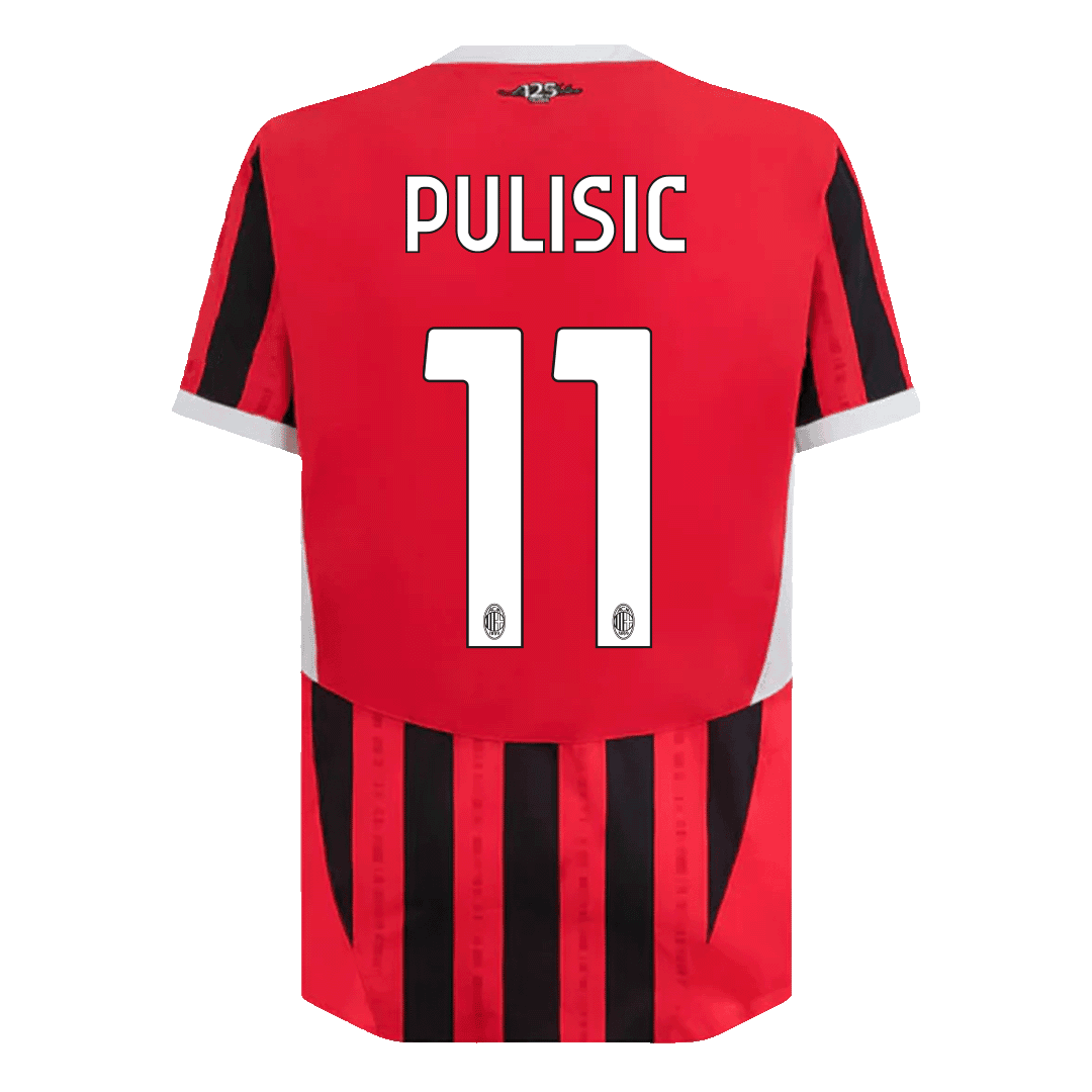 Tricouri Fotbal AC Milan PULISIC #11 Acasă 2024/25 Authentic