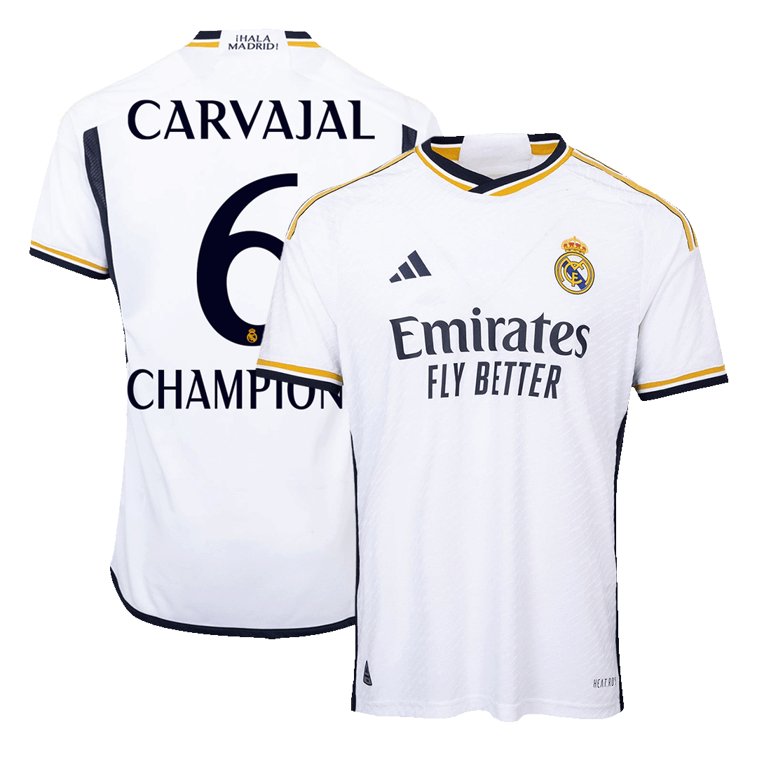 Tricouri Fotbal Real Madrid CARVAJAL #6 Acasă 2023/24 Authentic - CHAMPIONS