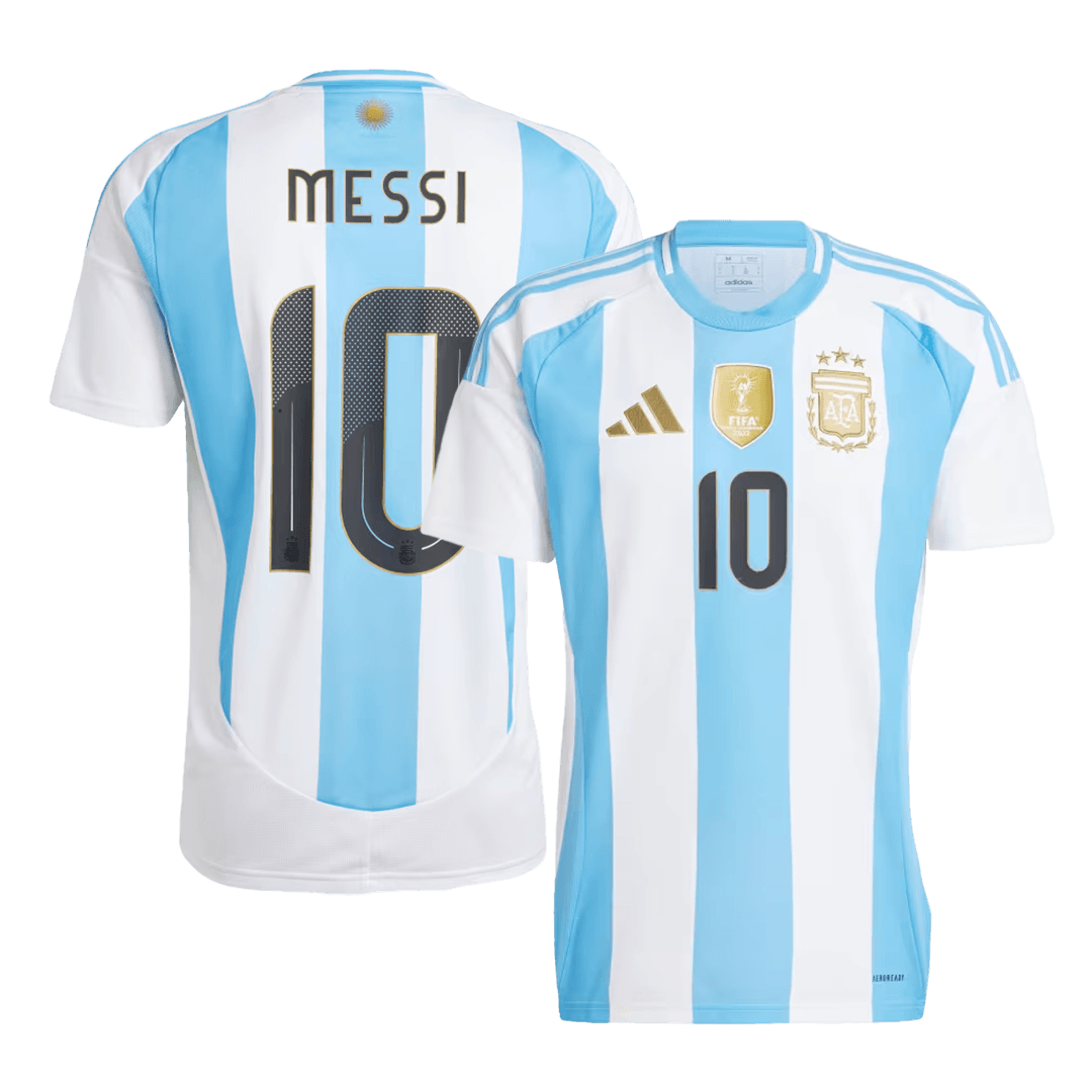 Tricouri Fotbal Argentina MESSI #10 Acasă 2024 (mărime mare)