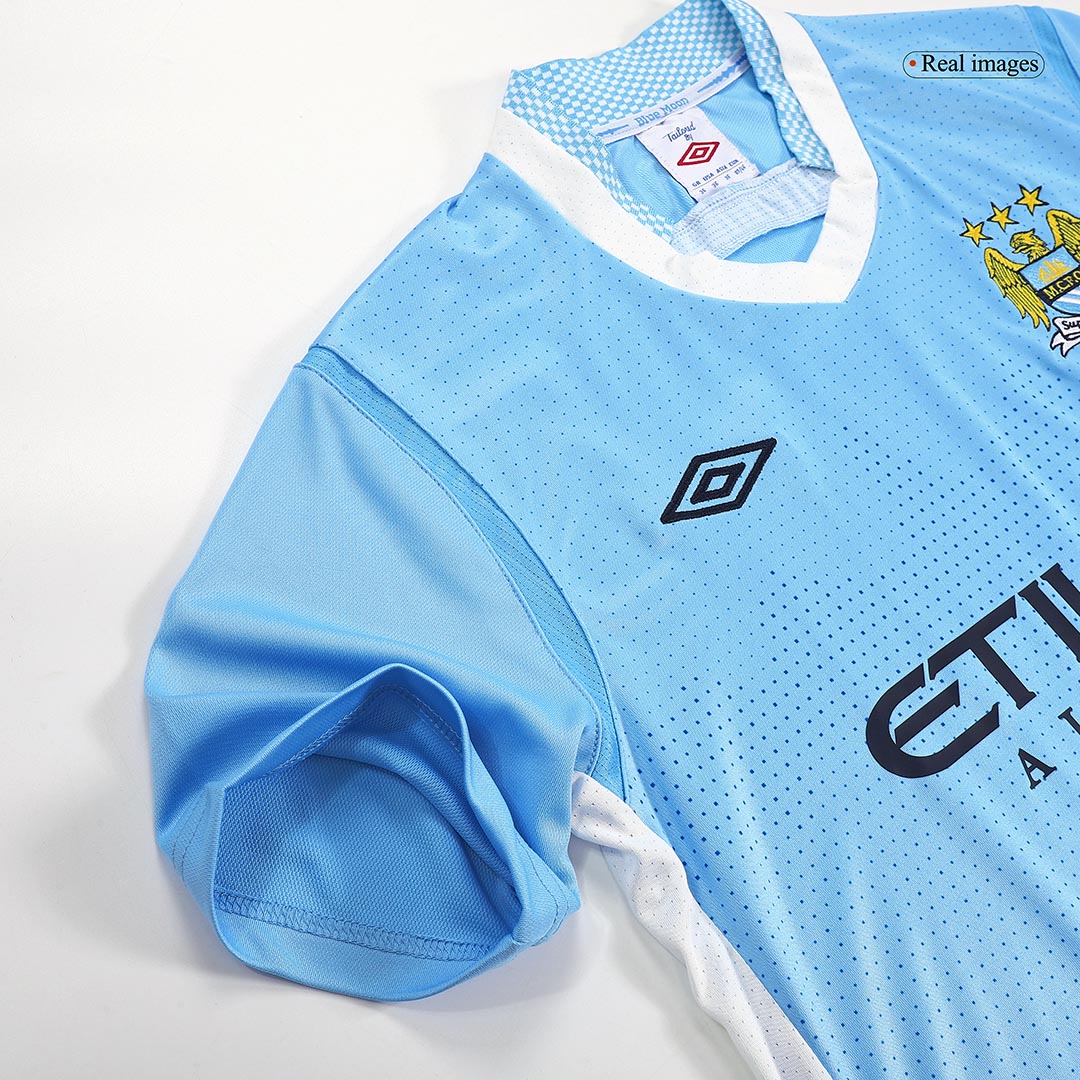 Tricouri Fotbal Vintage Manchester City Acasă 2011/12