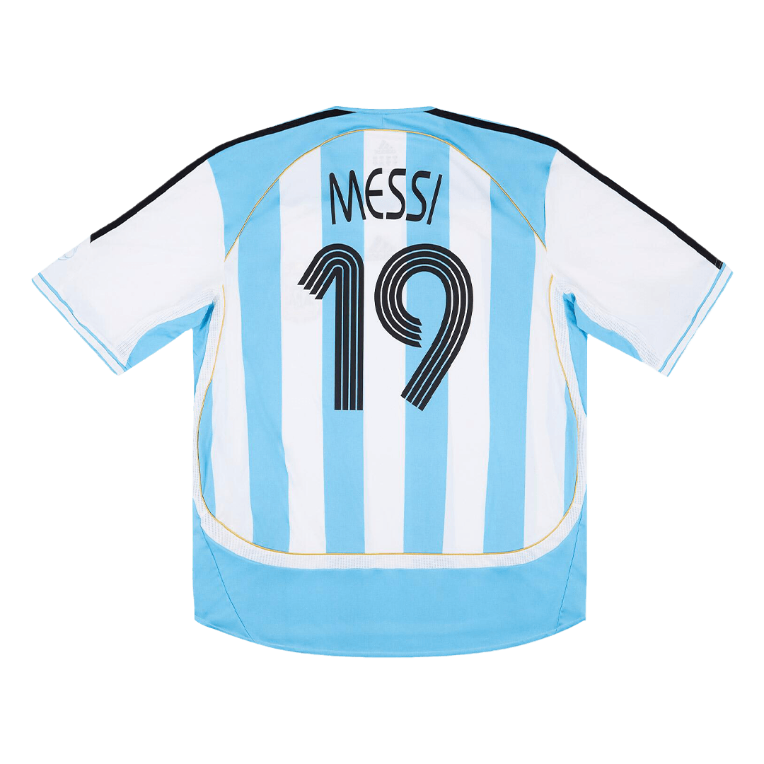 Tricouri Fotbal Vintage Argentina MESSI #19 Acasă 2006