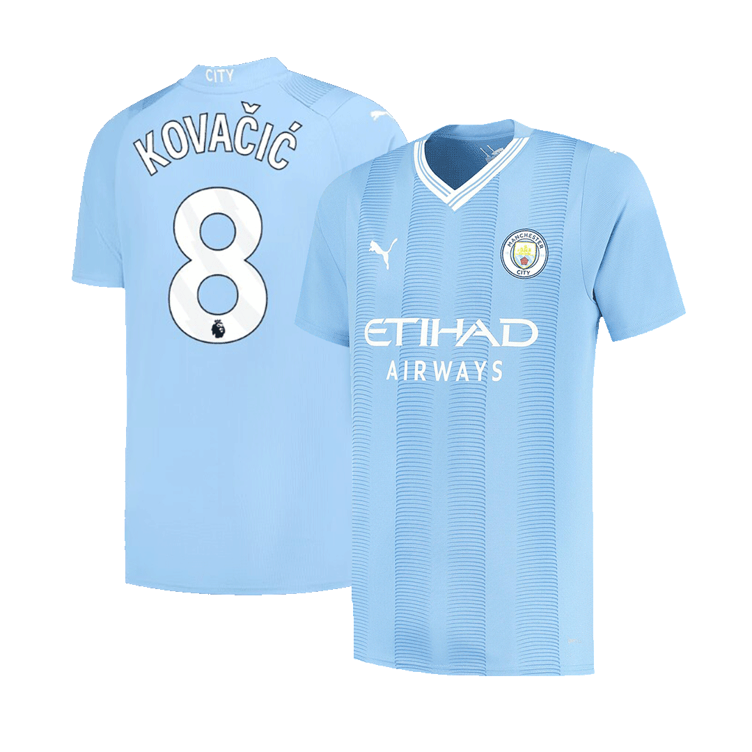 Tricouri Fotbal Manchester City KOVAČIĆ #8 Acasă 2023/24 (mărime mare)