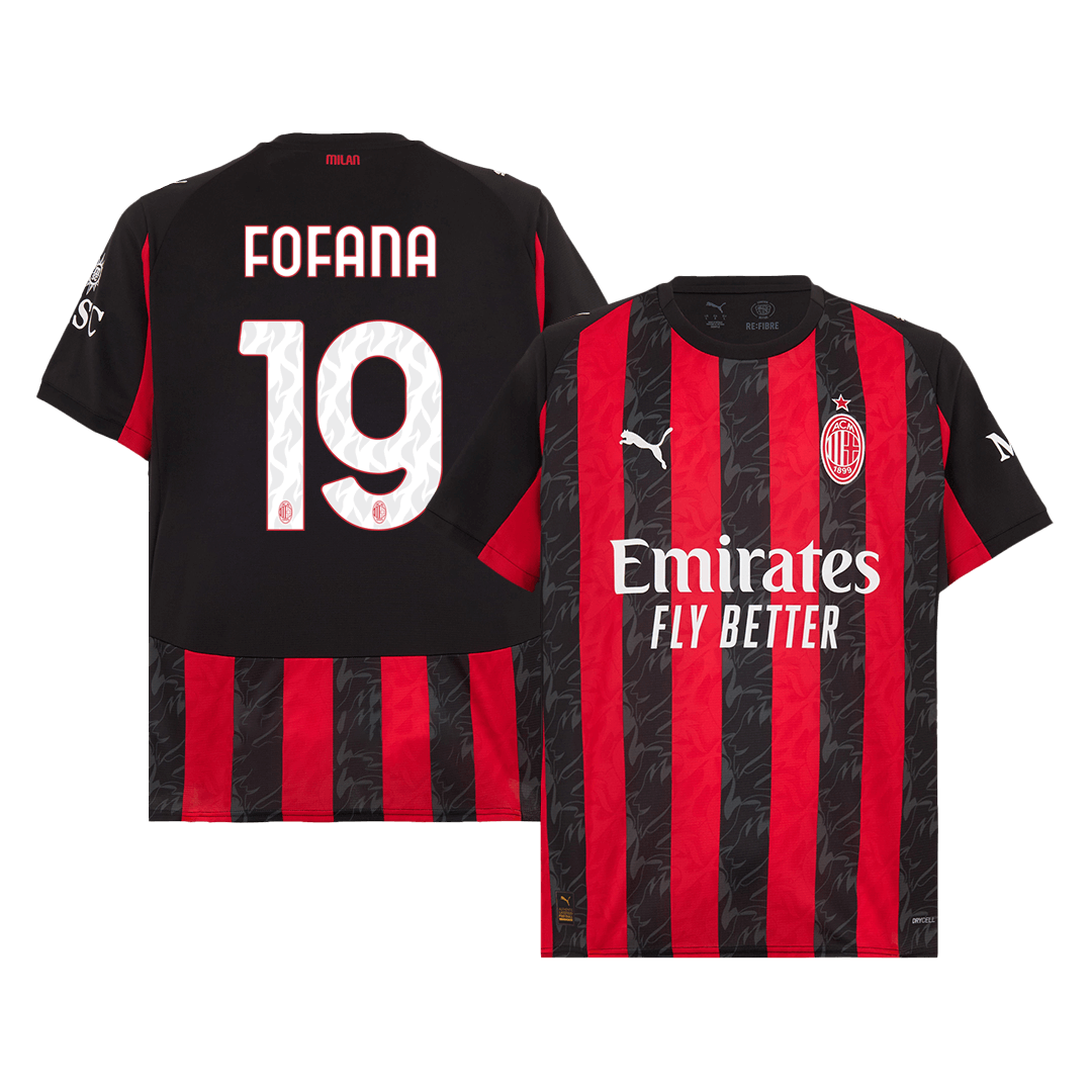 Tricouri Fotbal AC Milan FOFANA #19 Acasă 2025/26 - Premium