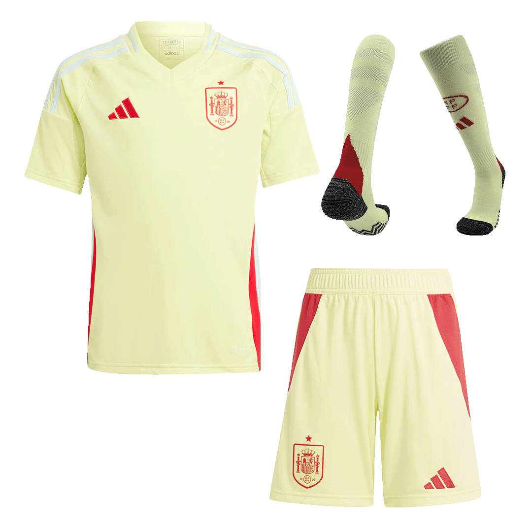 Set Tricouri Fotbal Spania Deplasare 2024 Pentru Copii.
