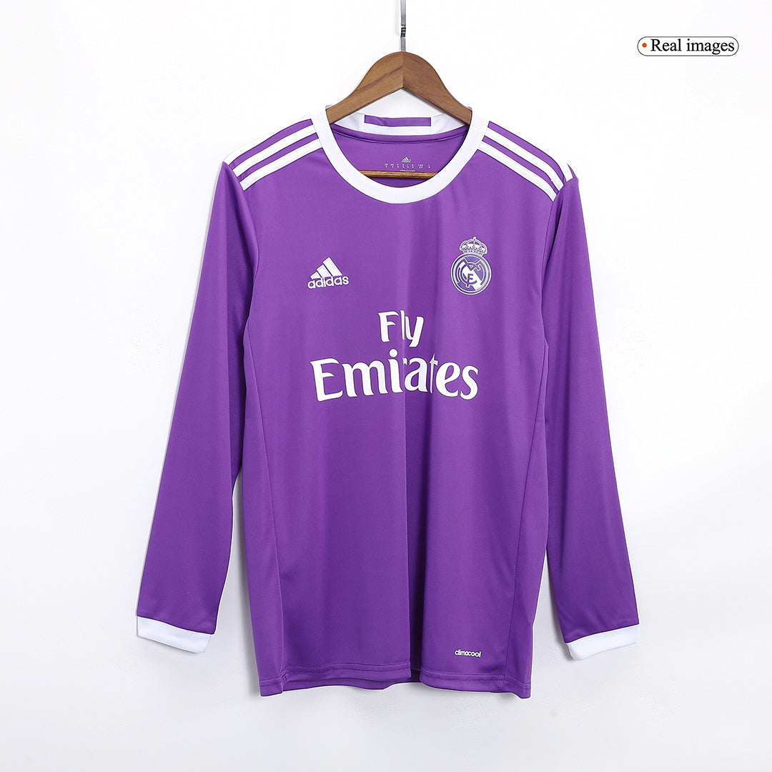 Tricouri Fotbal Vintage Real Madrid Deplasare 2016/17 Mânecă Lungă