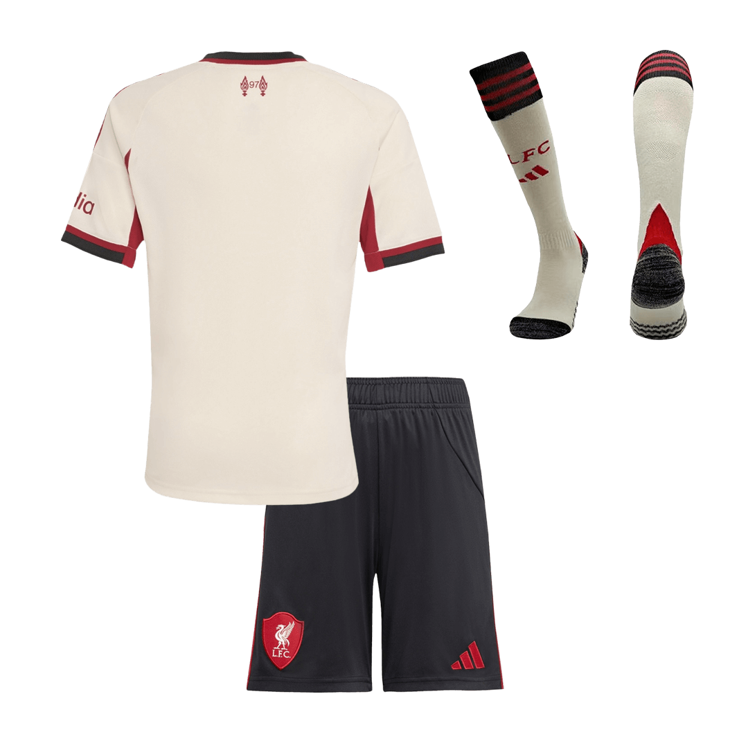 Set Tricouri Fotbal Liverpool Deplasare 2025/26 Pentru Copii
