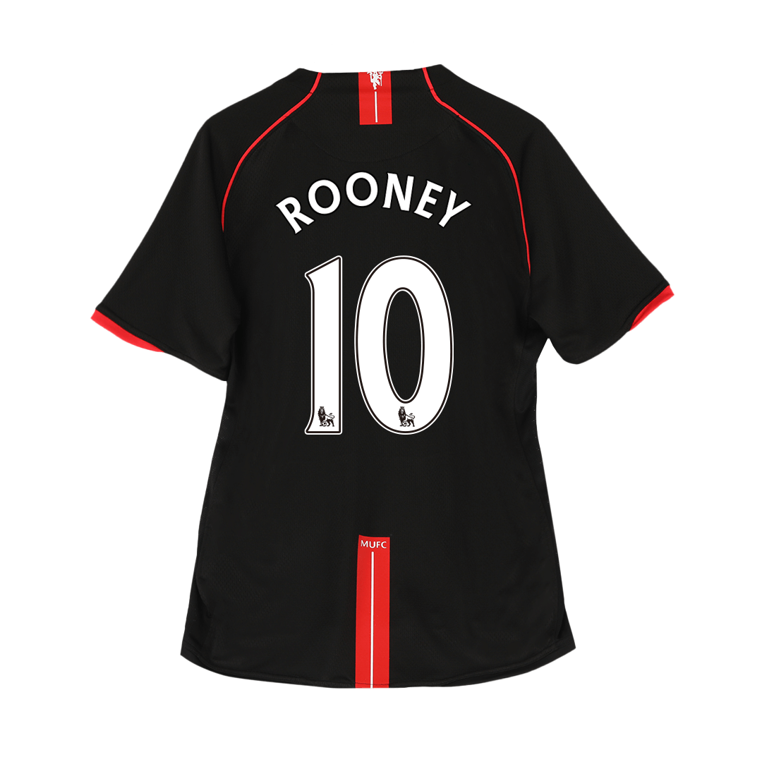 Tricouri Fotbal Vintage Manchester United ROONEY #10 Deplasare 2007/08