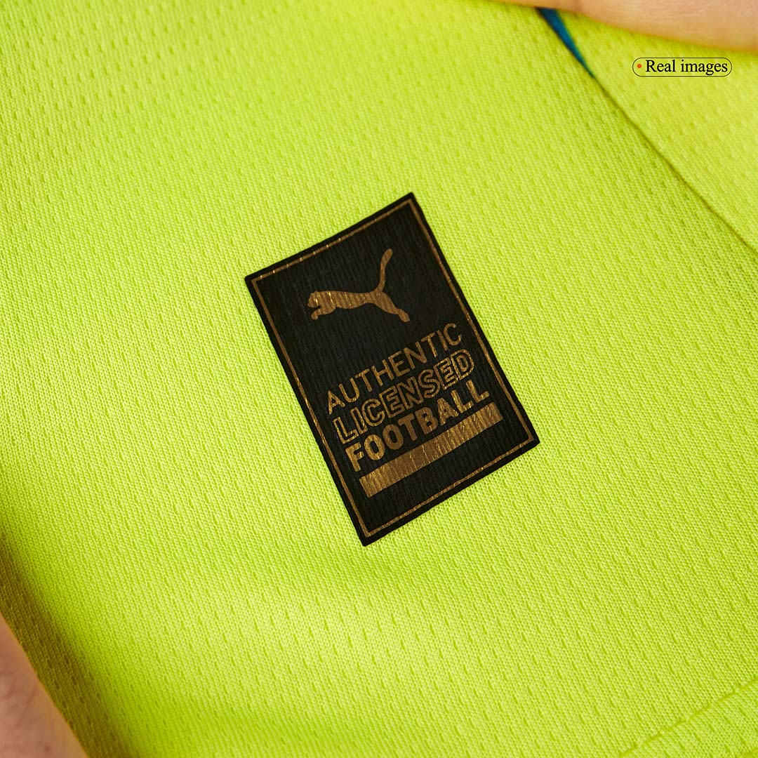 Set Tricouri Fotbal Manchester City Deplasare 2024/25 Pentru Copii.