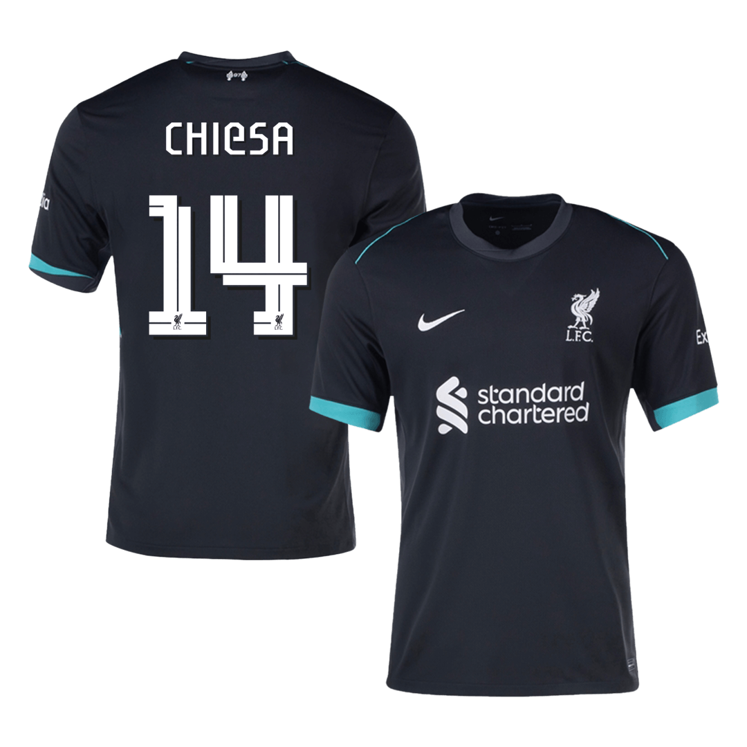 Tricouri Fotbal Liverpool CHIESA #14 Deplasare 2024/25 UCL - Super (mărime mare)