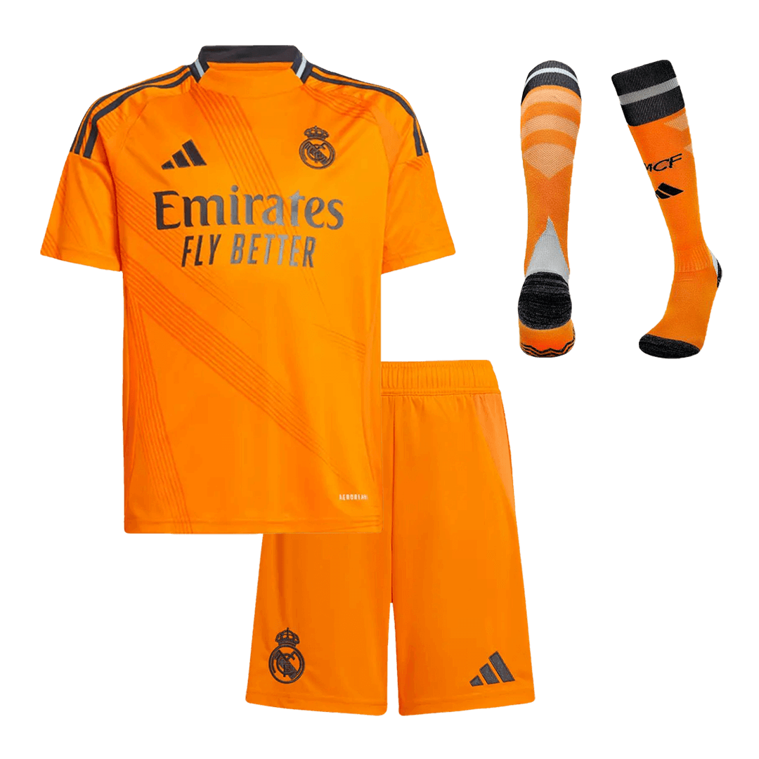 Set Tricouri Fotbal Real Madrid Deplasare 2024/25 Pentru Copii