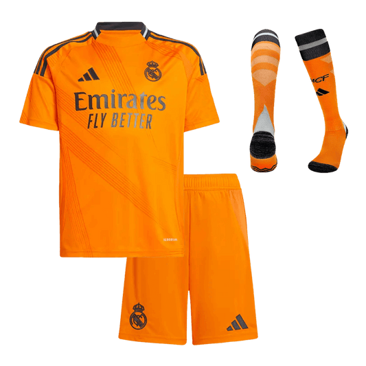 Set Tricouri Fotbal Real Madrid Deplasare 2024/25 Pentru Copii