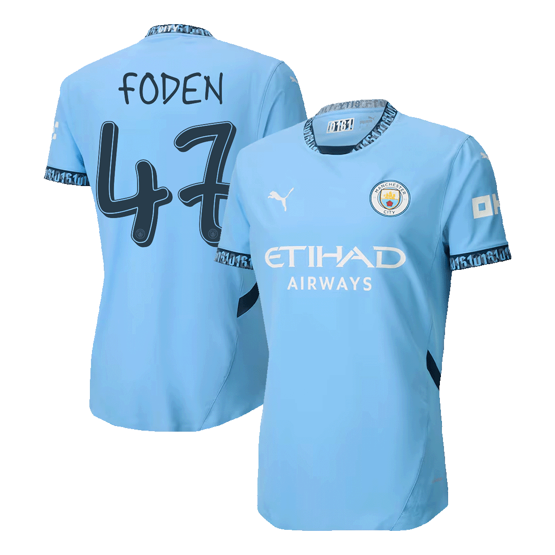 Tricouri Fotbal Manchester City FODEN #47 Acasă 2024/25 Authentic - UCL