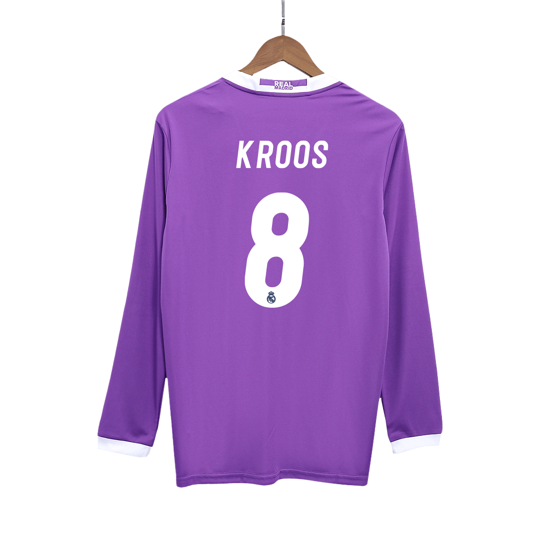 Tricouri Fotbal Vintage Real Madrid KROOS #8 Deplasare 2016/17 Mânecă Lungă