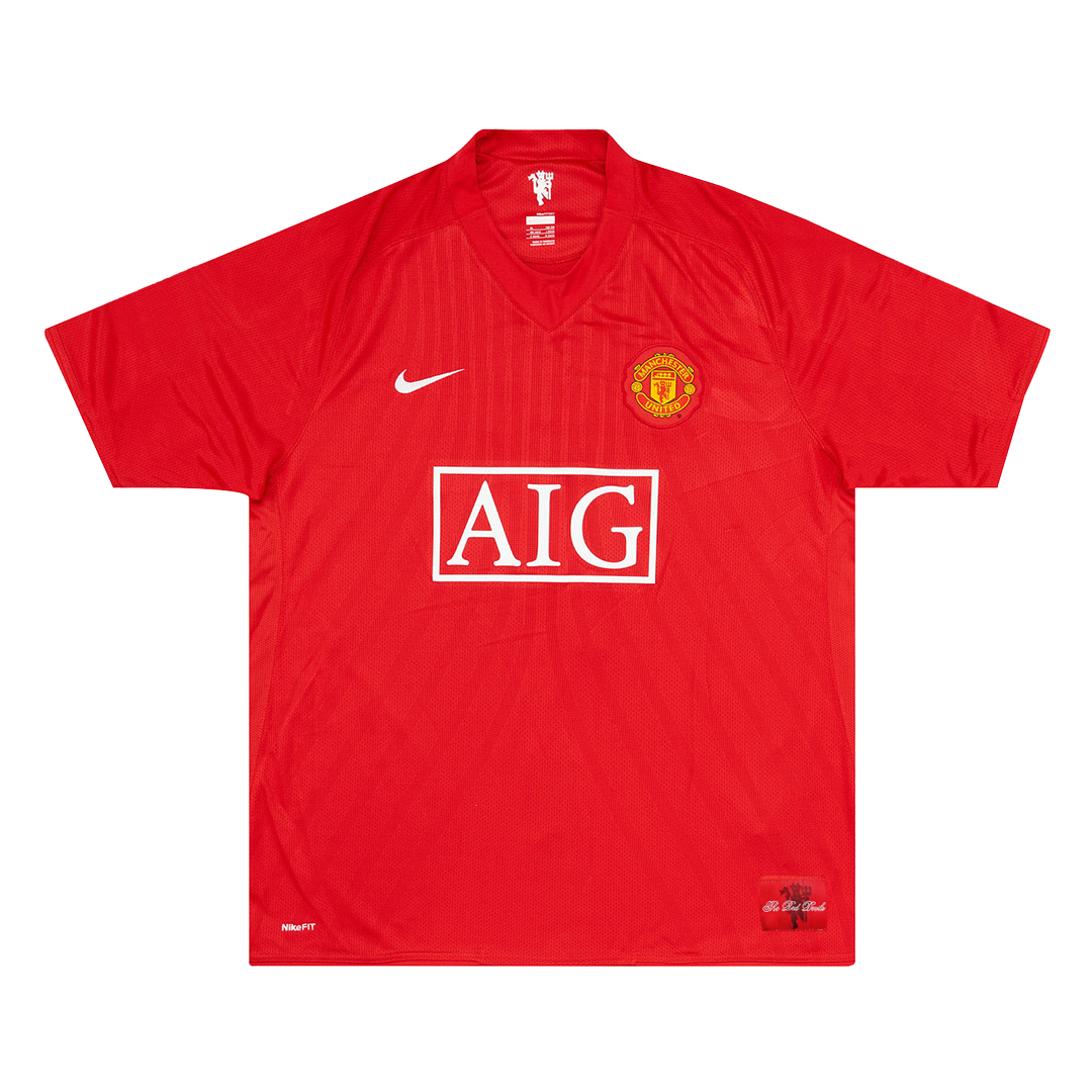 Tricouri Fotbal Vintage Manchester United SCHOLES #18 Acasă 2007/08