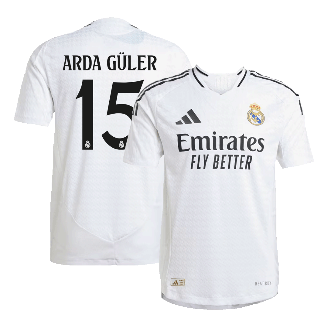 Tricouri Fotbal Real Madrid ARDA GÜLER #15 Acasă 2024/25 Authentic