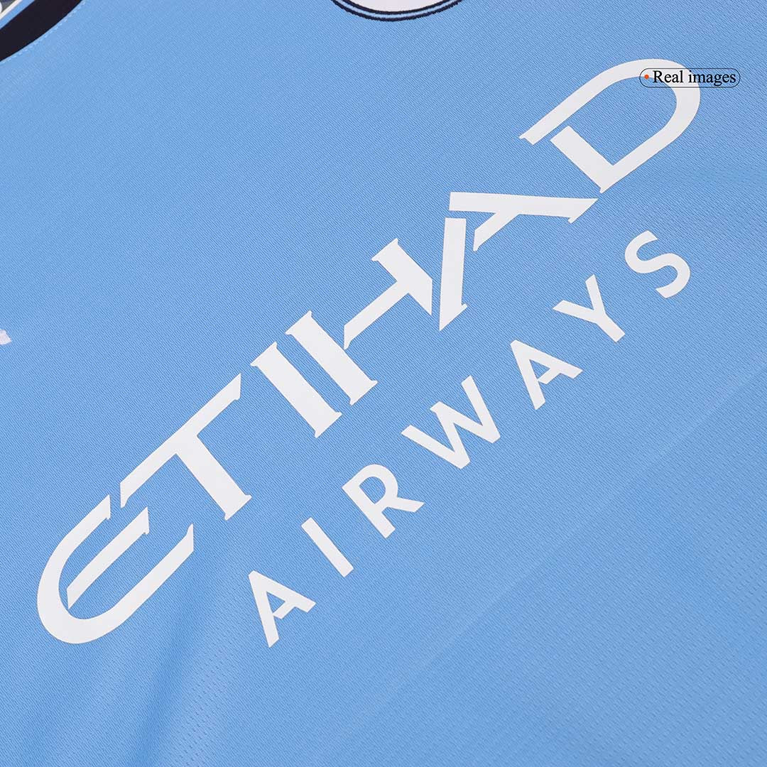 Tricouri Fotbal Manchester City Acasă 2024/25 Mânecă Lungă (mărime mare)
