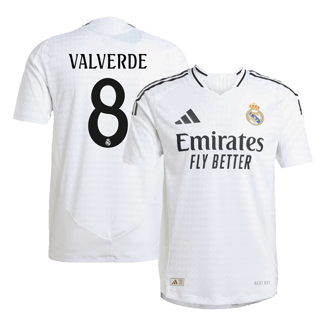 Tricouri Fotbal Real Madrid VALVERDE #8 Acasă 2024/25 Authentic