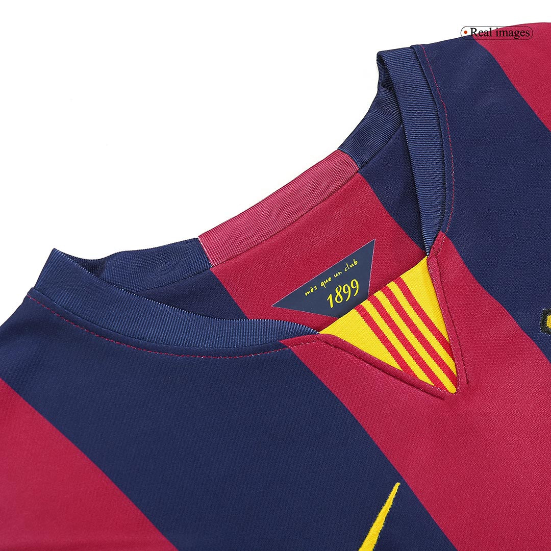 Tricouri Fotbal Vintage Barcelona MESSI #10 Acasă 2014/15