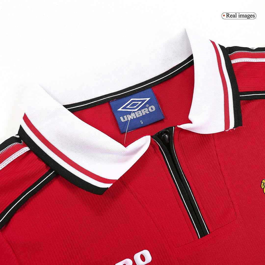 Tricouri Fotbal Vintage Manchester United Acasă 1998/99 Mânecă Lungă