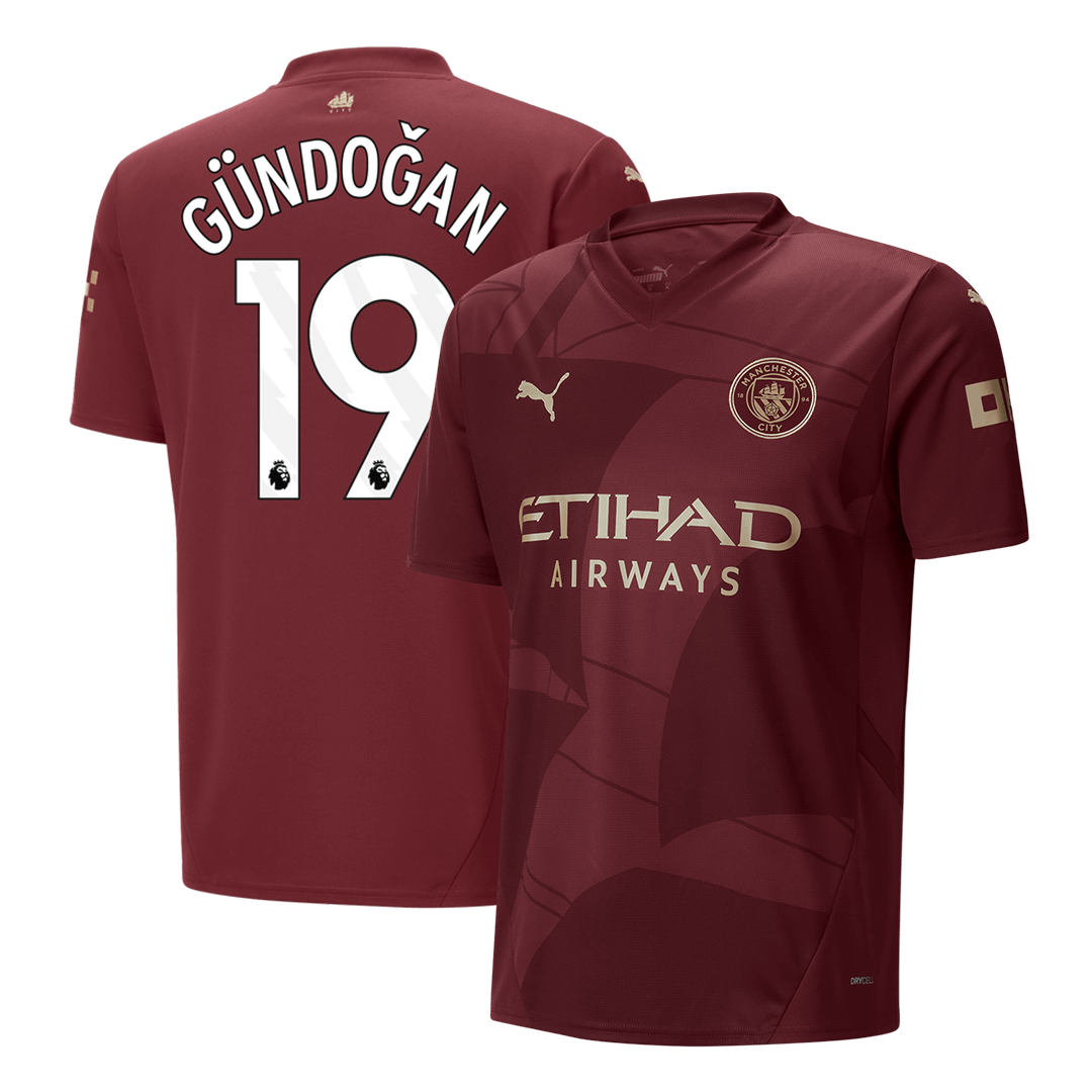 Tricouri Fotbal Manchester City GÜNDOĞAN #19 Treilea 2024/25 (mărime mare)