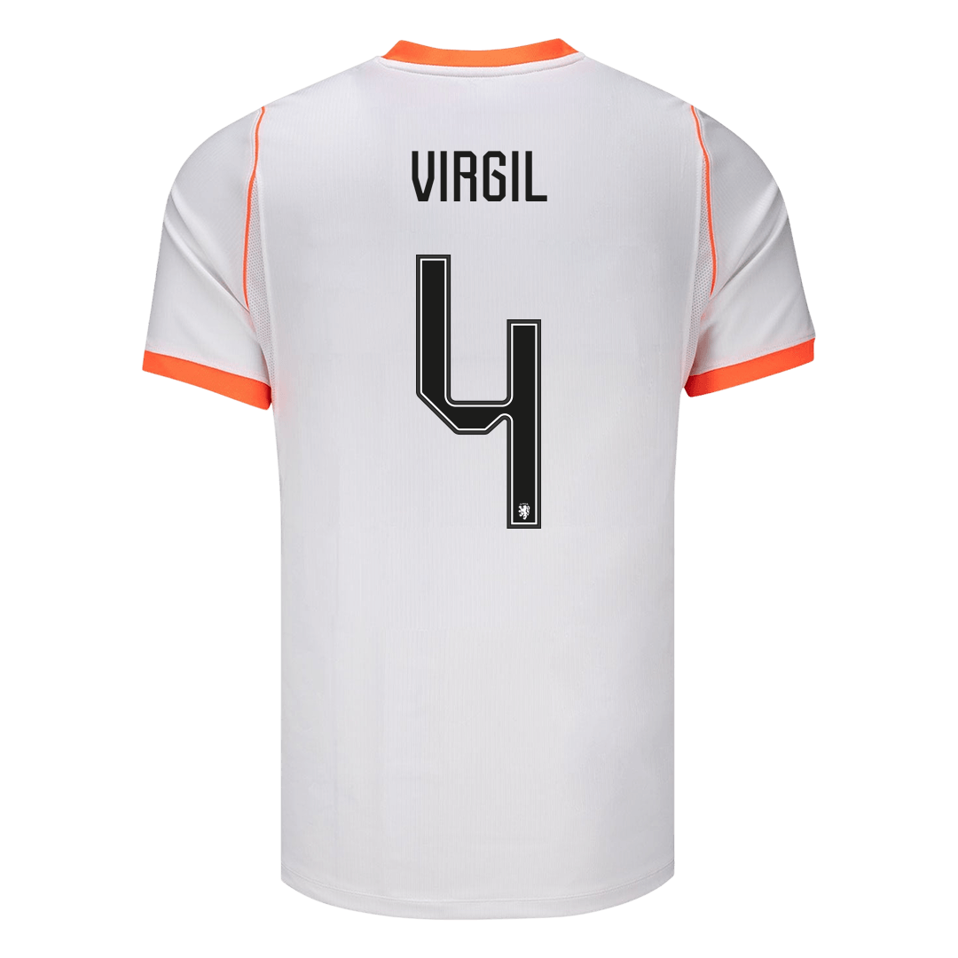 Tricouri Fotbal Netherlands VIRGIL #4 Deplasare Cupa Mondială 2026