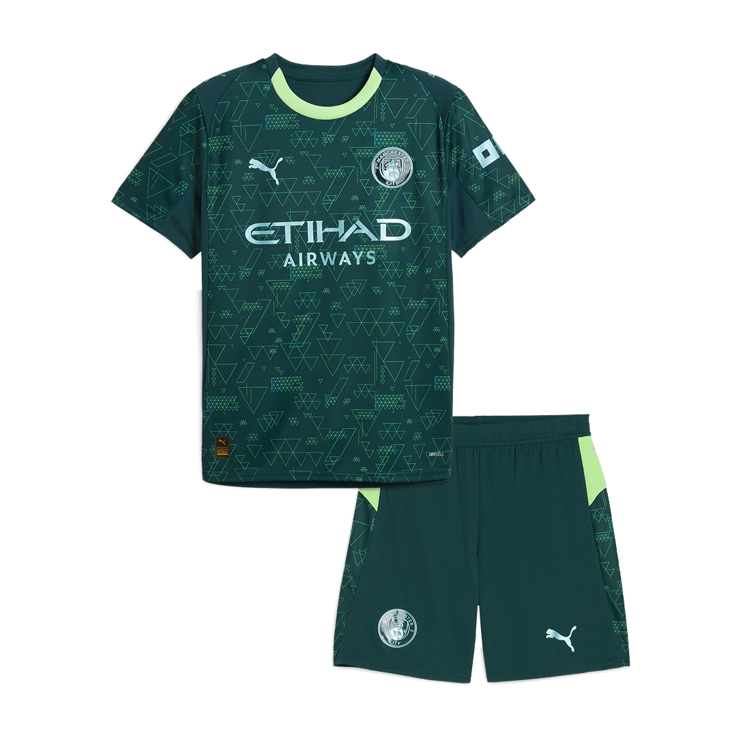 Set Tricouri Fotbal Manchester City 2025/26 Pentru Copii