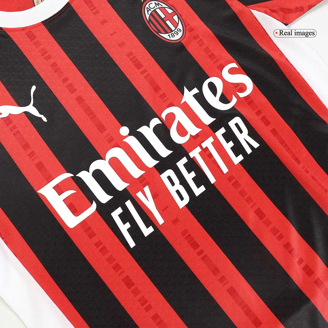 Tricouri Fotbal AC Milan RAFA LEÃO #10 Acasă 2024/25 Authentic - UCL