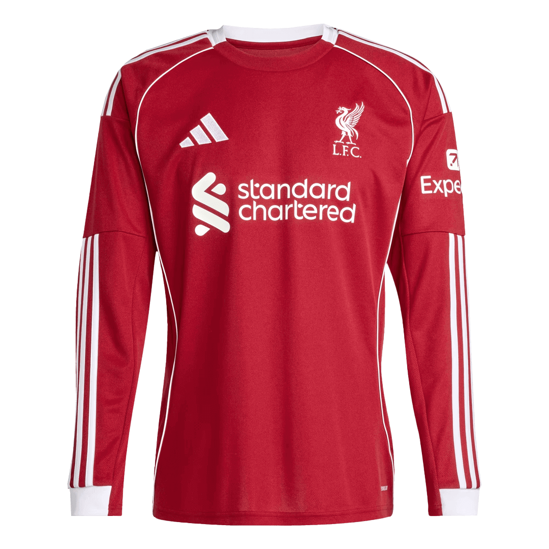 Tricouri Fotbal Liverpool Acasă 2025/26 Mânecă Lungă (mărime mare)