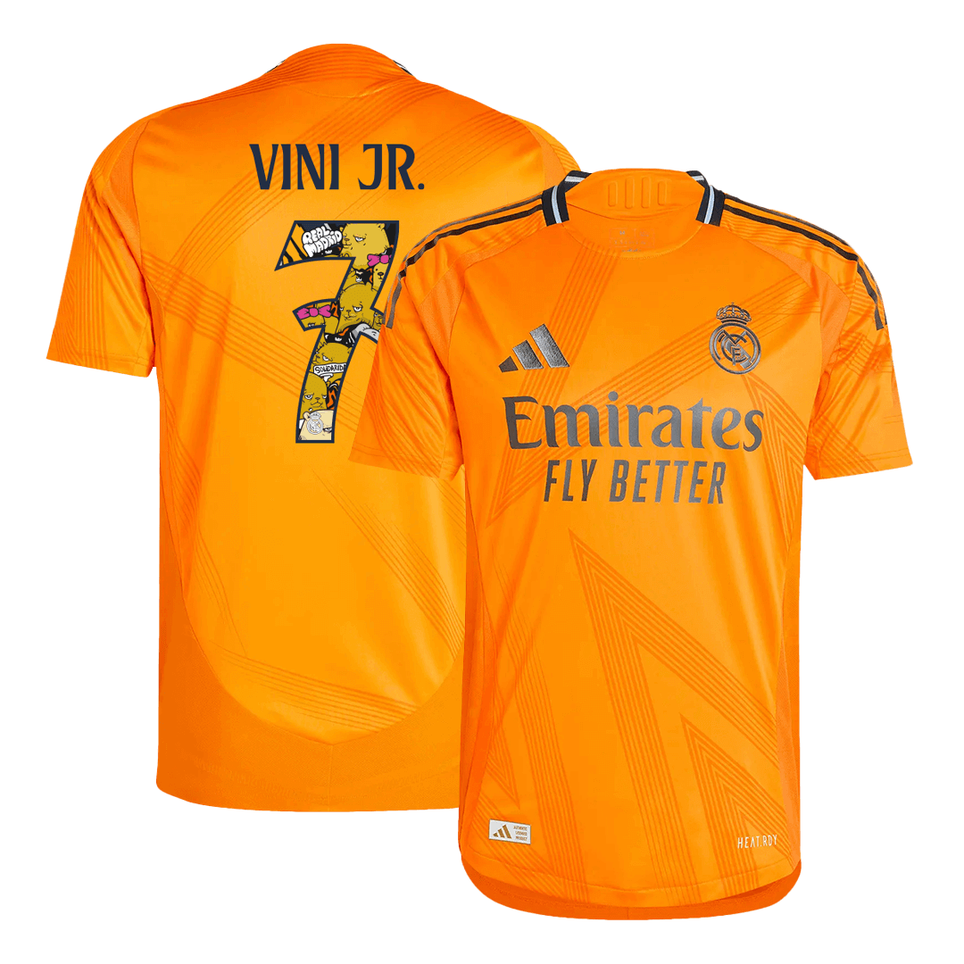 Tricouri Fotbal Real Madrid VINI JR. #7 Deplasare 2024/25 Authentic