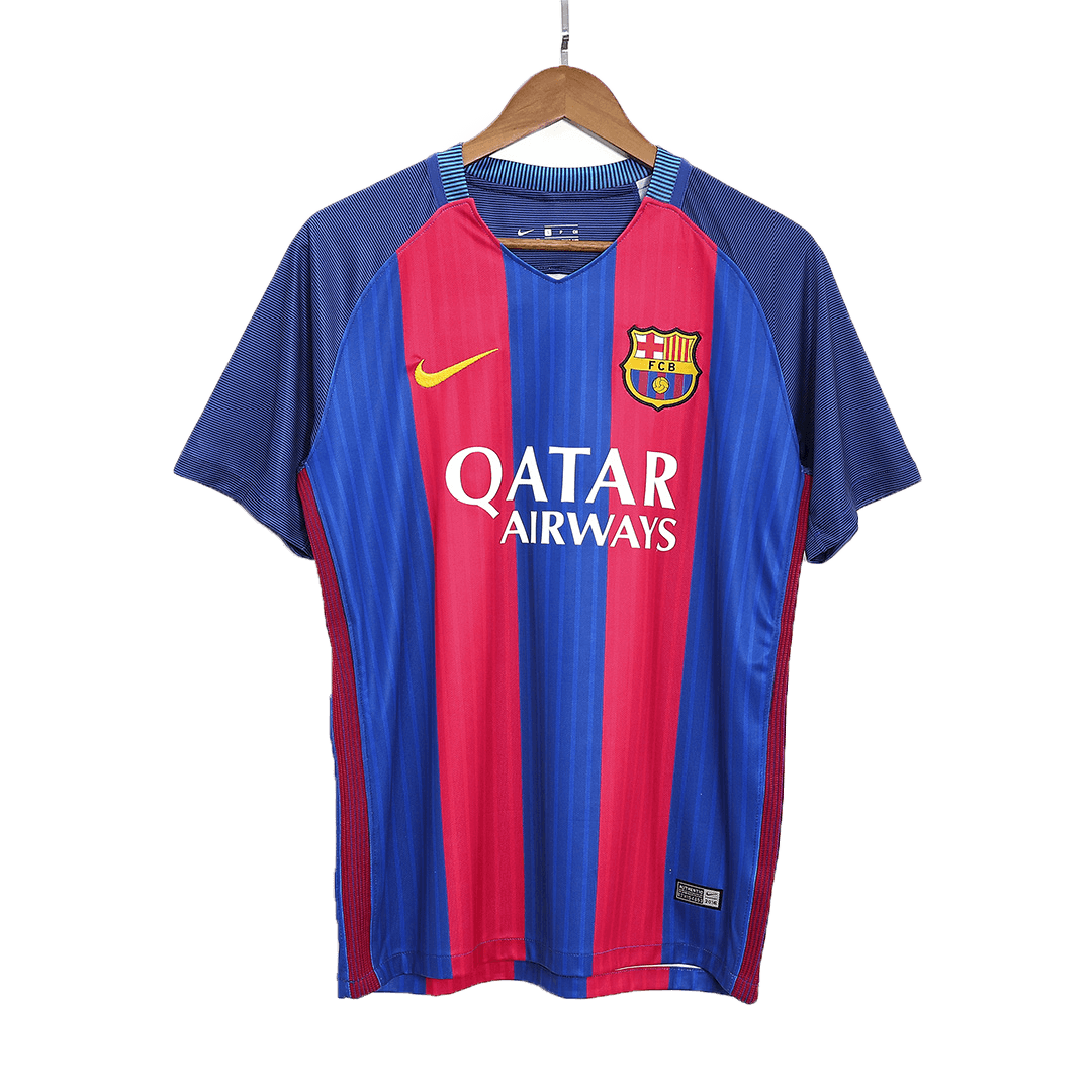Tricouri Fotbal Vintage Barcelona Acasă 2016/17 (mărime mare)