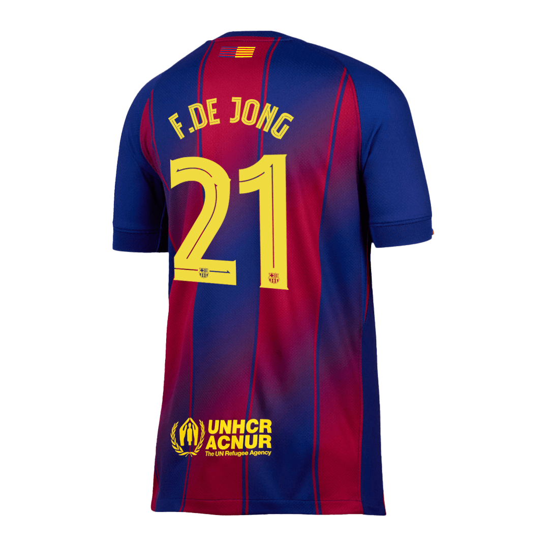 Tricouri Fotbal Barcelona F.DE JONG #21 Acasă 2025/26 UCL - Premium (mărime mare)
