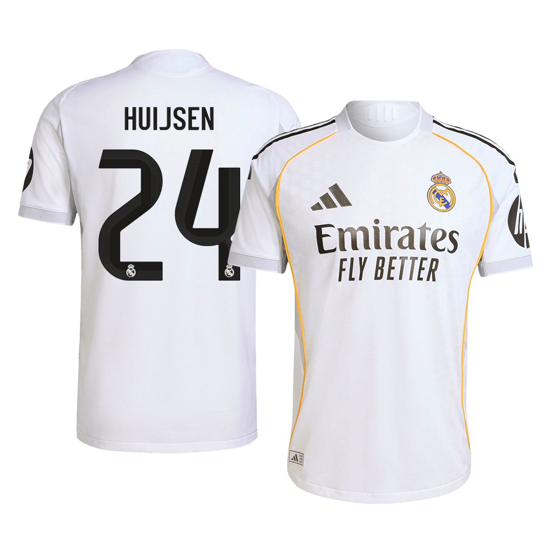 Tricouri Fotbal Real Madrid HUIJSEN #24 Acasă 2025/26 Authentic