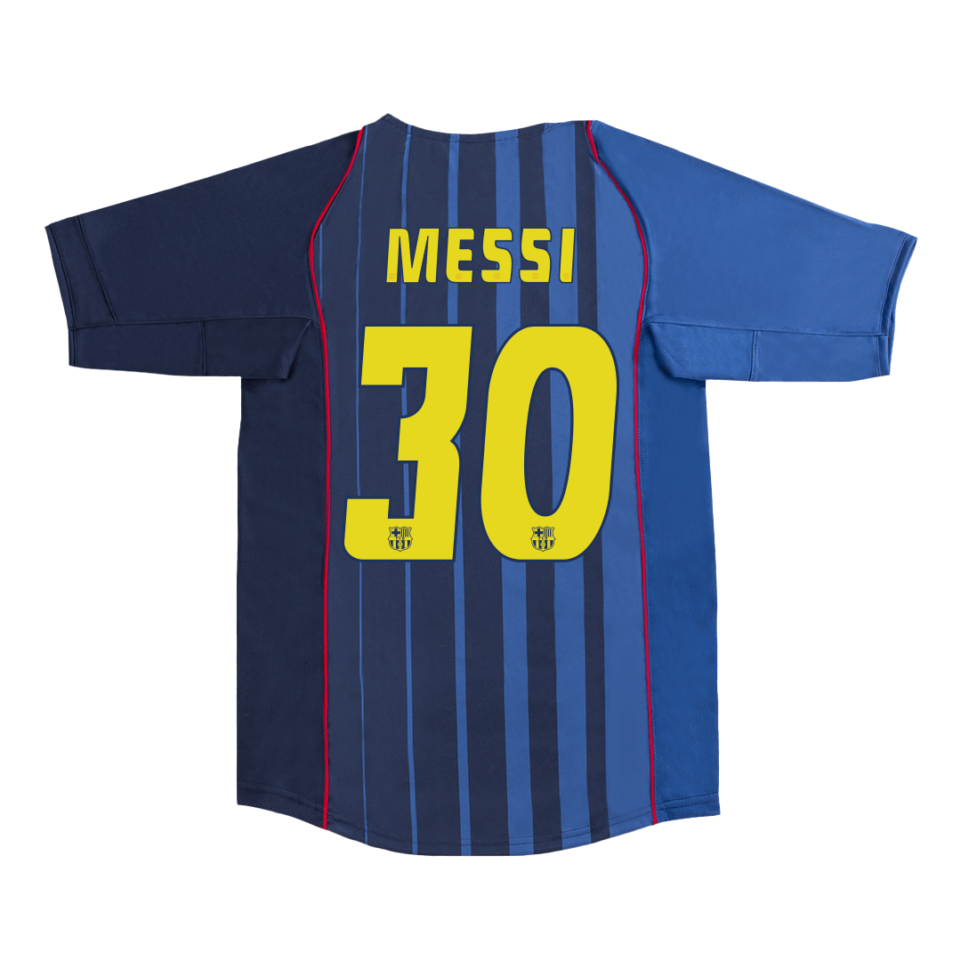 Tricouri Fotbal Vintage Barcelona MESSI #30 Deplasare 2004/05
