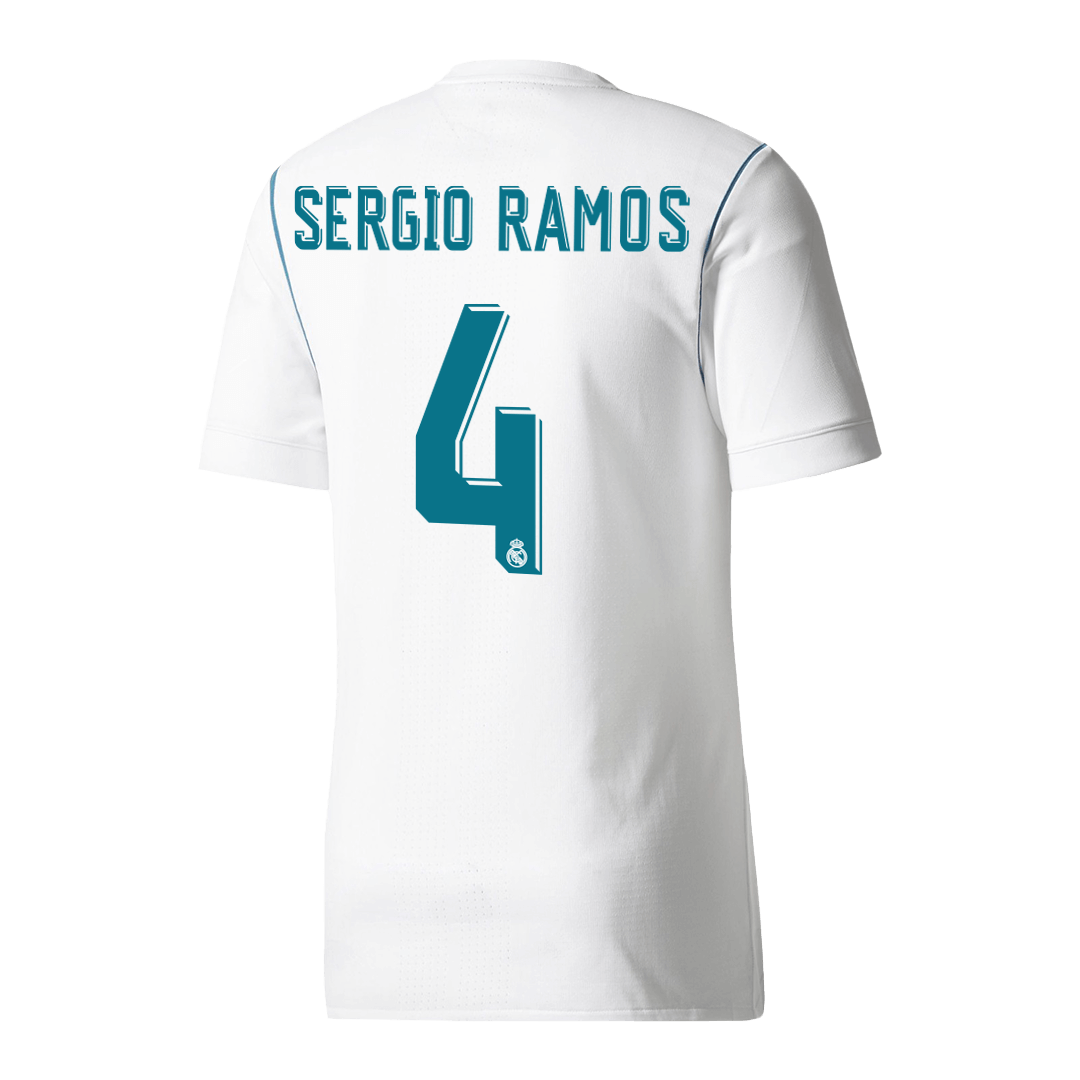 Tricouri Fotbal Vintage Real Madrid SERGIO RAMOS #4 Acasă 2017/18